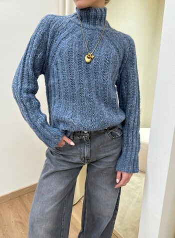 Shop Online Maglione a scatoletta melange jeans Susy Mix