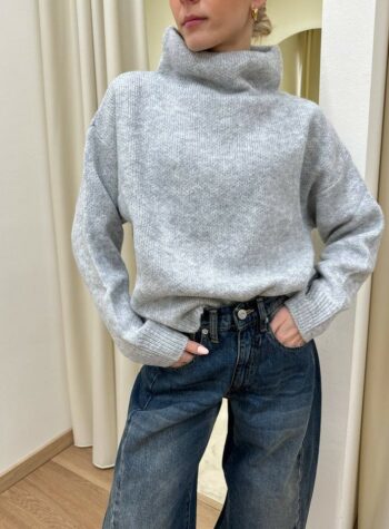 Shop Online Maglia collo cratere grigio melange HaveOne