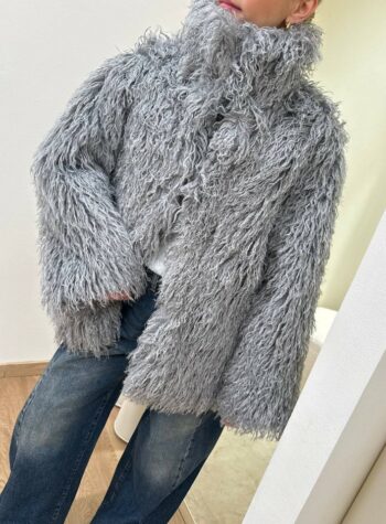 Shop Online Pelliccia grigia effetto mongolia HaveOne