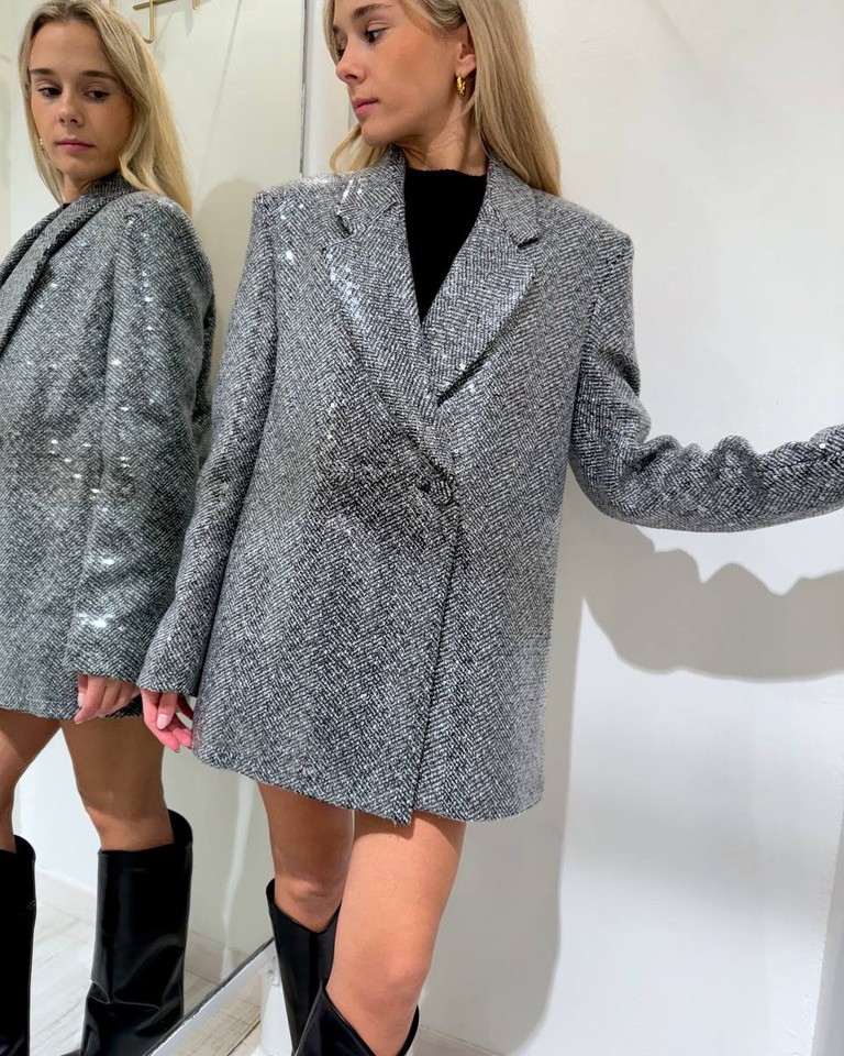 Blazer Nemesi con paillettes Twentyfourhaitch Shop Online Blazer Nemesi con paillettes Twentyfourhaitch