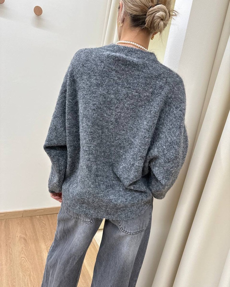 Maglione grigio scritta "Ciao" Susy Mix Shop Online Maglione grigio scritta "Ciao" Susy Mix