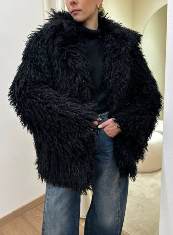 Shop Online Pelliccia nera effetto mongolia HaveOne