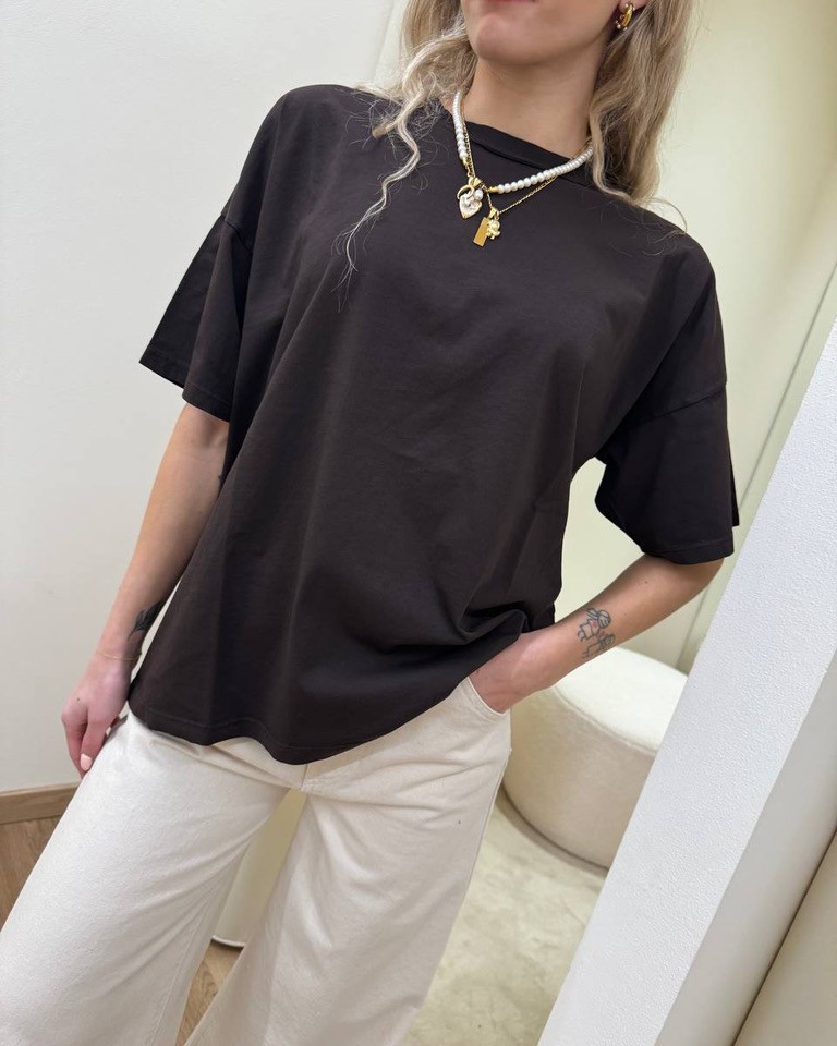 T-shirt oversize moro Vicolo Shop Online T-shirt oversize moro Vicolo