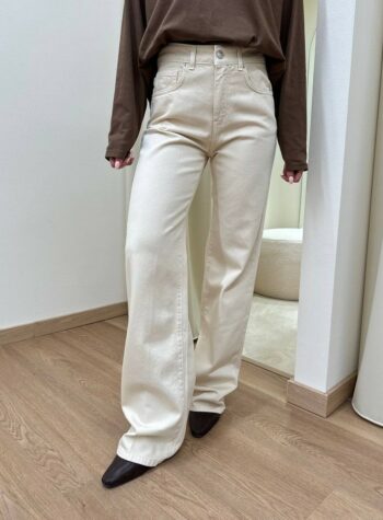 Shop Online Jeans Dalia beige Vicolo