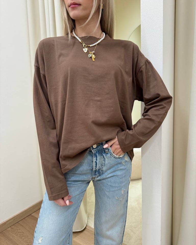 Maglia over scatoletta moro HaveOne Shop Online Maglia over scatoletta moro HaveOne