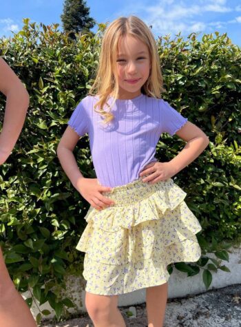 Shop Online Maglietta lilla a coste larghe Name it