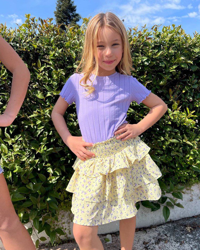 Maglietta lilla a coste larghe Name it Shop Online Maglietta lilla a coste larghe Name it