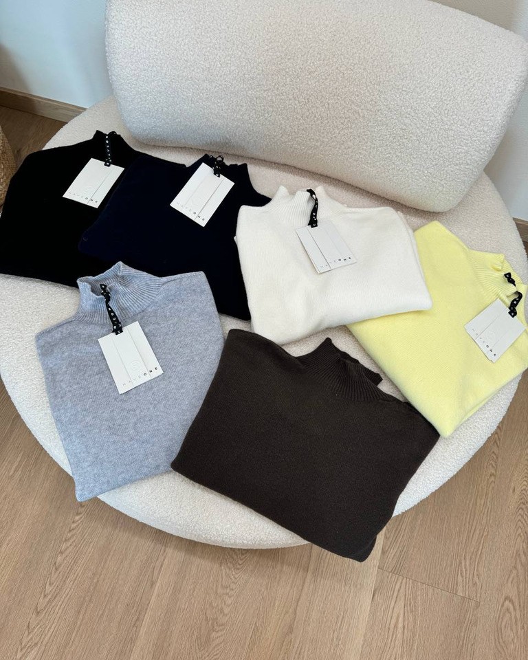 Maglia over collo alto fango HaveOne Shop Online Maglia over collo alto fango HaveOne