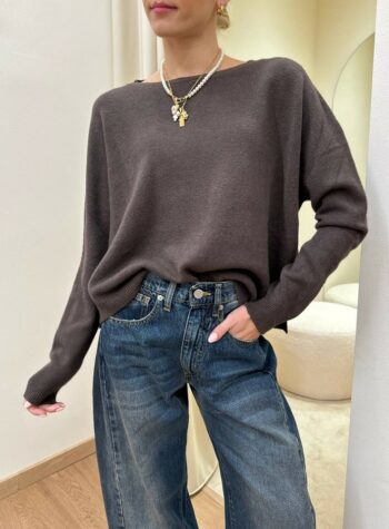 Shop Online Maglia over girocollo fango HaveOne