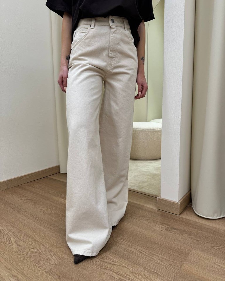 Jeans Lexie cotone organico sabbia Vicolo Shop Online Jeans Lexie cotone organico sabbia Vicolo