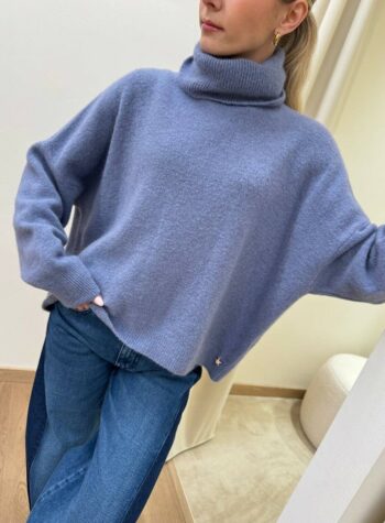 Shop Online Maglione a scatoletta collo alto carta zucchero Souvenir