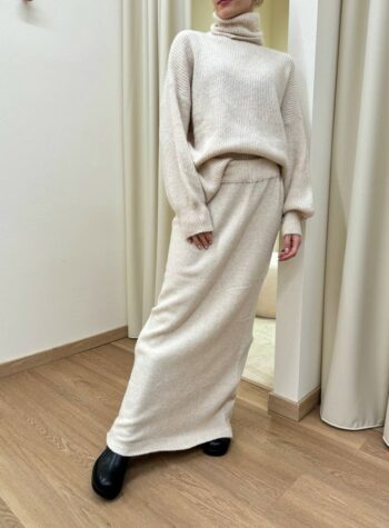 Shop Online Completo in maglia burro gonna e maglia HaveOne