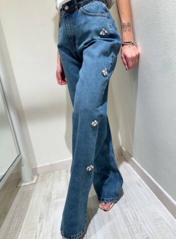 Shop Online Jeans Tokyo lavaggio denim con cabochon HaveOne