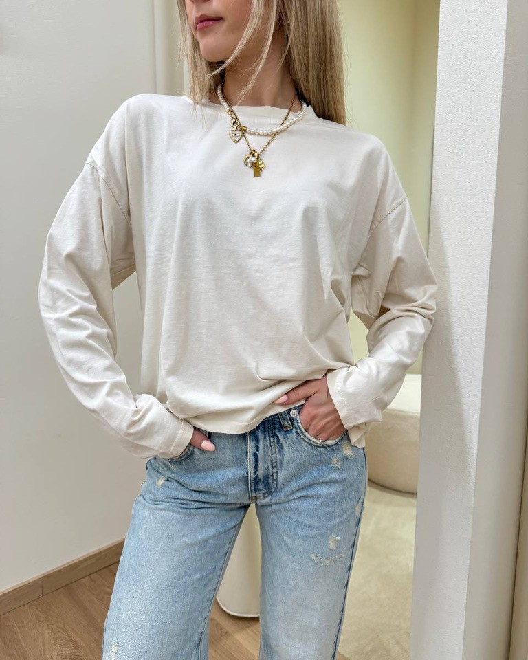 Maglia over scatoletta avorio HaveOne Shop Online Maglia over scatoletta avorio HaveOne