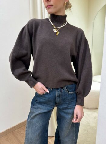 Shop Online Maglia over collo alto fango HaveOne