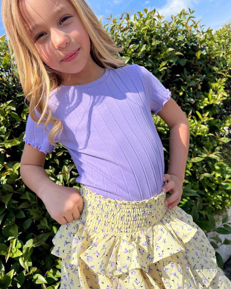 Maglietta lilla a coste larghe Name it Shop Online Maglietta lilla a coste larghe Name it