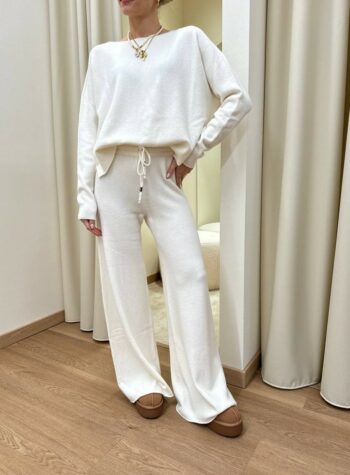 Shop Online Completo in maglia burro pantalone e maglia barca HaveOne