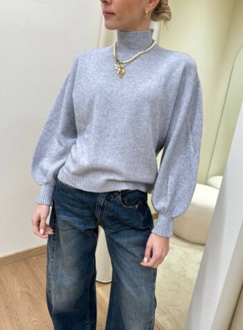 Shop Online Maglia over collo alto grigio melange HaveOne