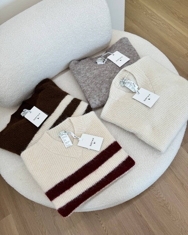 Maglione maglia inglese tortora melange Susy Mix Shop Online Maglione maglia inglese tortora melange Susy Mix