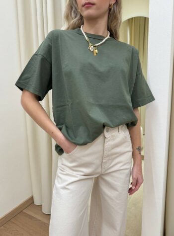 Shop Online T-shirt oversize verde salvia Vicolo