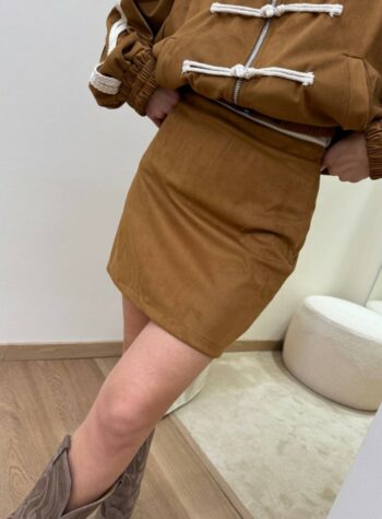 Shop Online Minigonna scamosciata tabacco HaveOne