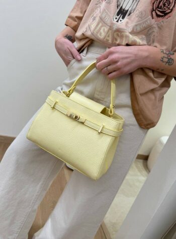 Borsa mini cartella gialla con fibbia Shop Online Borsa mini cartella gialla con fibbia