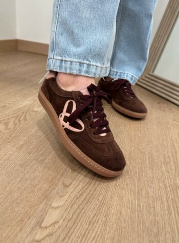 Shop Online Sneakers in camoscio moro e rosa Ovyè