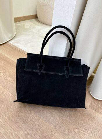 Borsa cartella in camoscio nera Shop Online Borsa cartella in camoscio nera