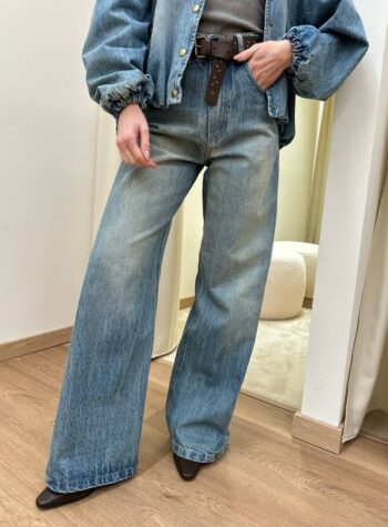Shop Online Jeans lavaggio thè con cintura moro Souvenir