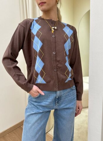 Shop Online Cardigan moro rombi carta zucchero Vicolo