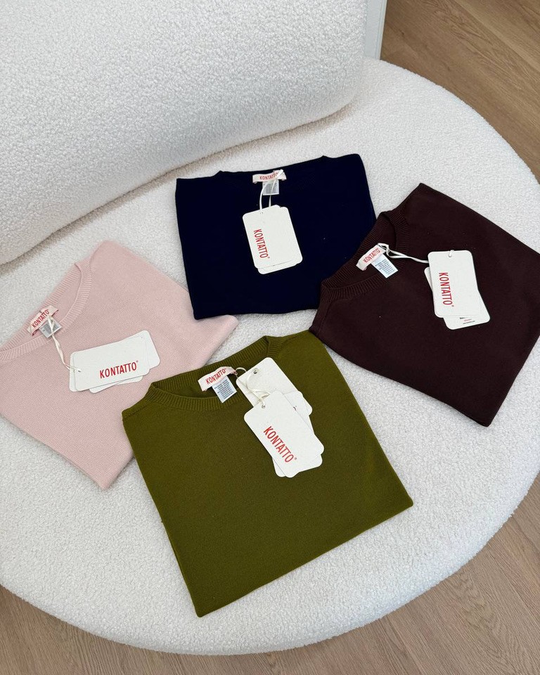 Maglia girocollo manica corta cioccolato Kontatto Shop Online Maglia girocollo manica corta cioccolato Kontatto