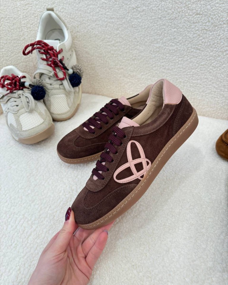 Sneakers in camoscio moro e rosa Ovyè Shop Online Sneakers in camoscio moro e rosa Ovyè