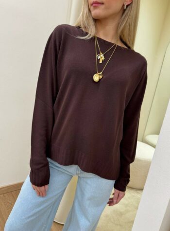 Shop Online Maglia scatoletta spacco dietro moro Kontatto