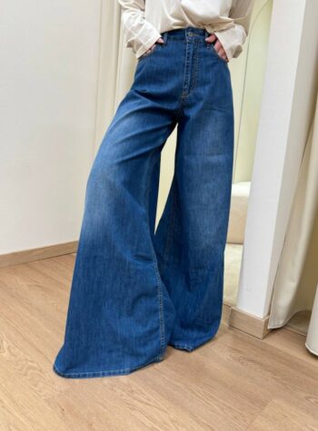 Shop Online Jeans "Gerbera" palazzo blu sfumato Kontatto