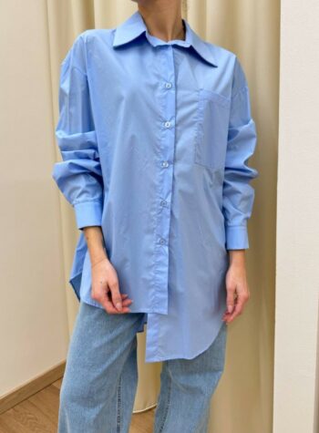 Shop Online Camicia over lunga azzurra HaveOne