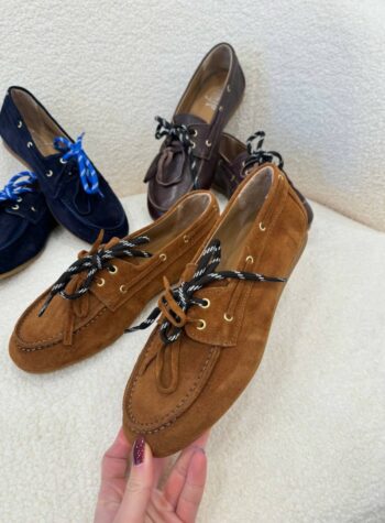 Shop Online Mocassino barca camoscio cuoio Ovyè