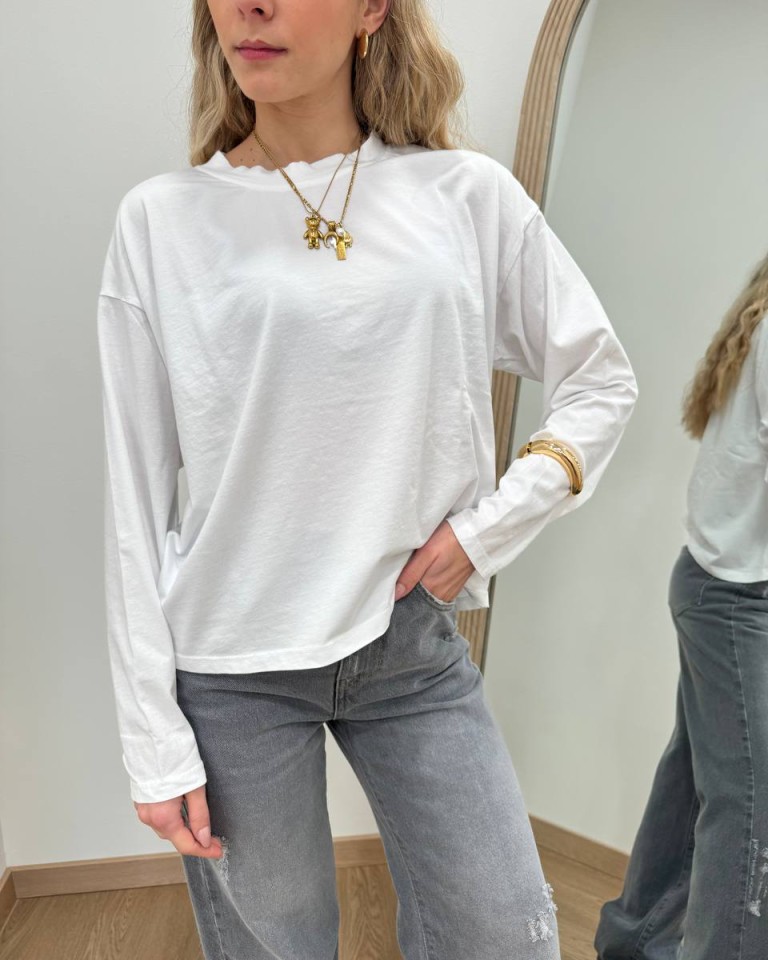 Maglia over scatoletta bianca HaveOne Shop Online Maglia over scatoletta bianca HaveOne