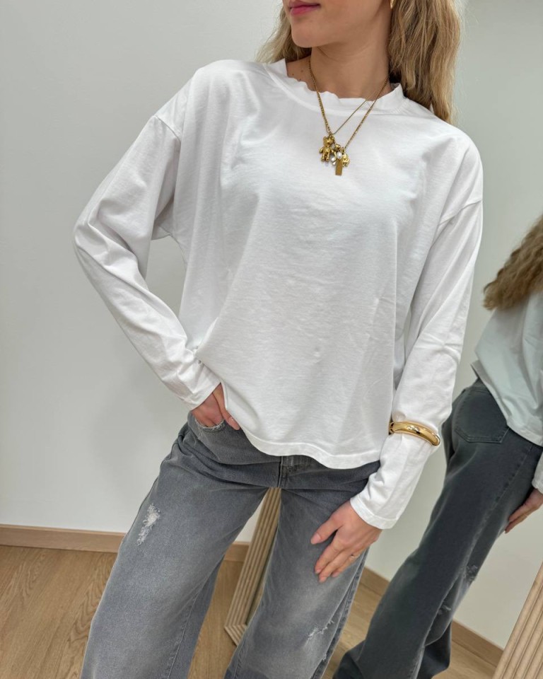 Maglia over scatoletta bianca HaveOne Shop Online Maglia over scatoletta bianca HaveOne