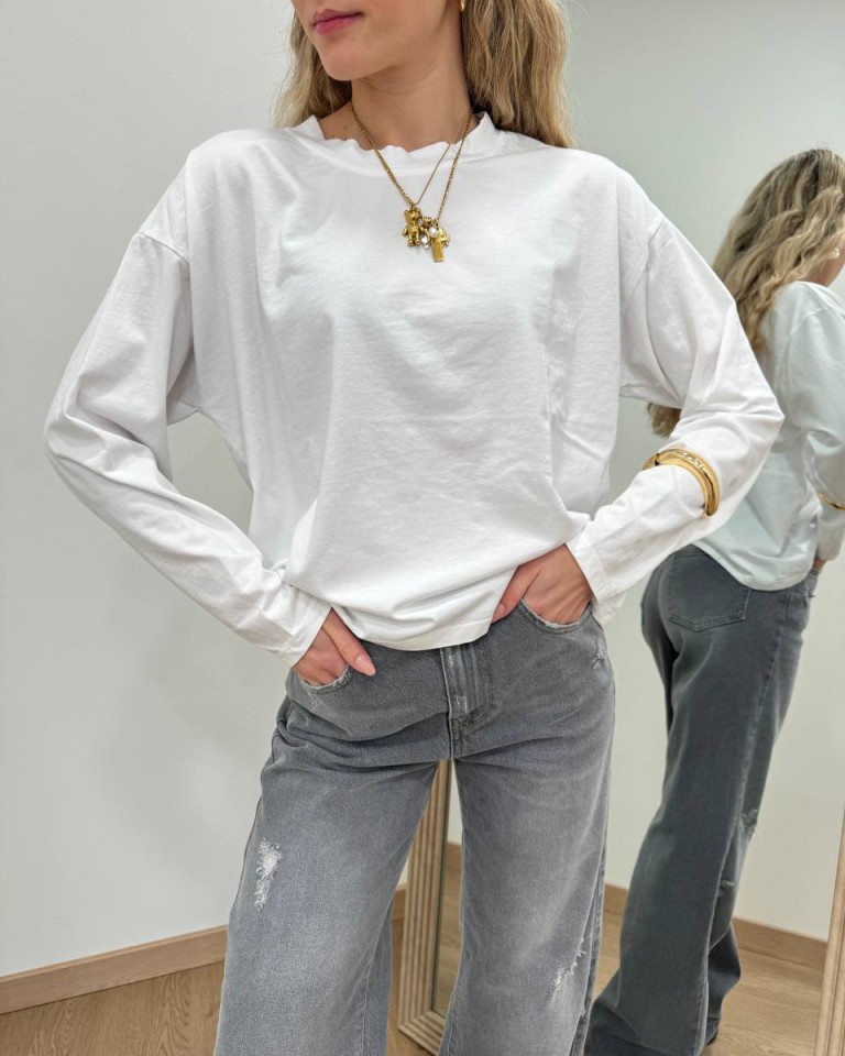 Maglia over scatoletta bianca HaveOne Shop Online Maglia over scatoletta bianca HaveOne