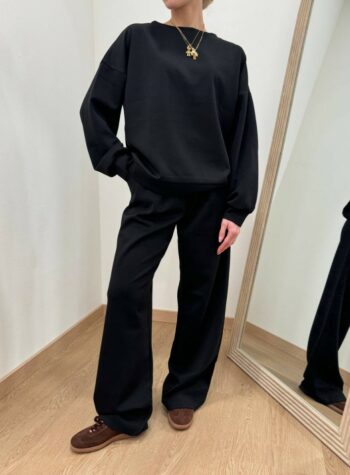 Shop Online Completo tuta felpa e pantalone nero Susy Mix