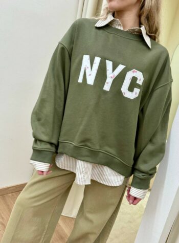 Shop Online Felpa over patch NYC militare Vicolo