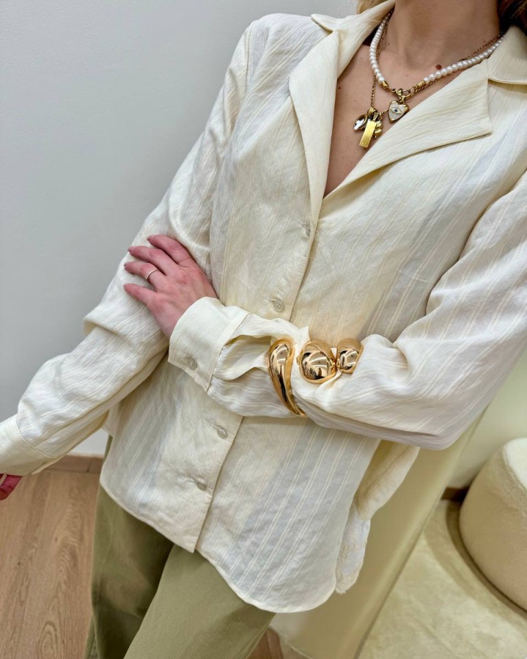 Camicia over pizzo burro Vicolo Shop Online Camicia over pizzo burro Vicolo