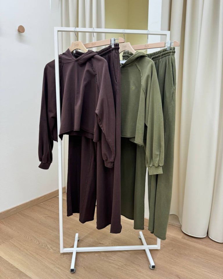 Pantalone in felpa palazzo olio HaveOne Shop Online Pantalone in felpa palazzo olio HaveOne