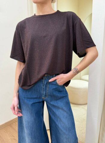 Shop Online T-shirt basic moro con lurex Kontatto