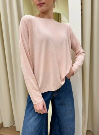 Shop Online Maglia basic scatoletta rosa pastello Kontatto