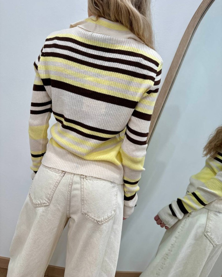 Polo righe avorio moro giallino HaveOne Shop Online Polo righe avorio moro giallino HaveOne