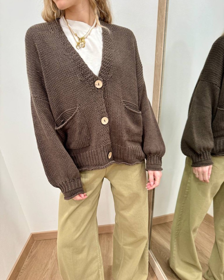 Cardigan in maglia moro HaveOne Shop Online Cardigan in maglia moro HaveOne