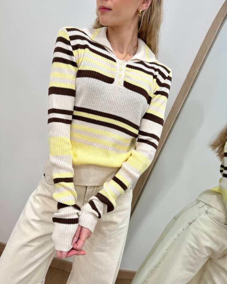 Polo righe avorio moro giallino HaveOne Shop Online Polo righe avorio moro giallino HaveOne