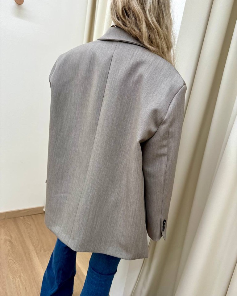 Giacca asimmetrica tortora Vicolo Shop Online Giacca asimmetrica tortora Vicolo