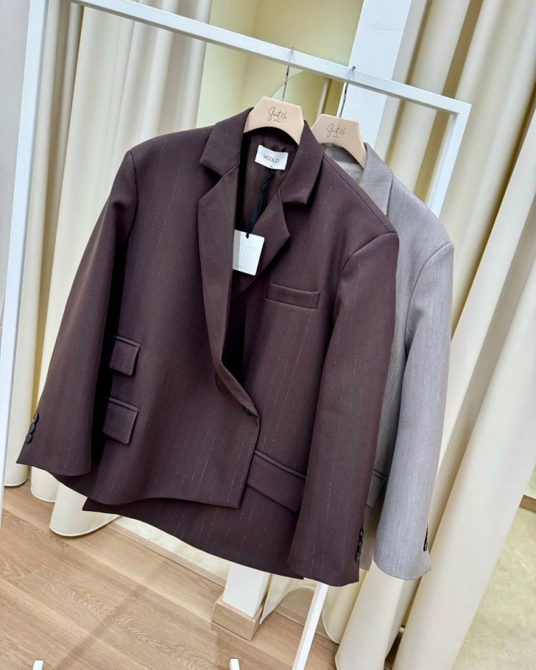 Giacca asimmetrica tortora Vicolo Shop Online Giacca asimmetrica tortora Vicolo